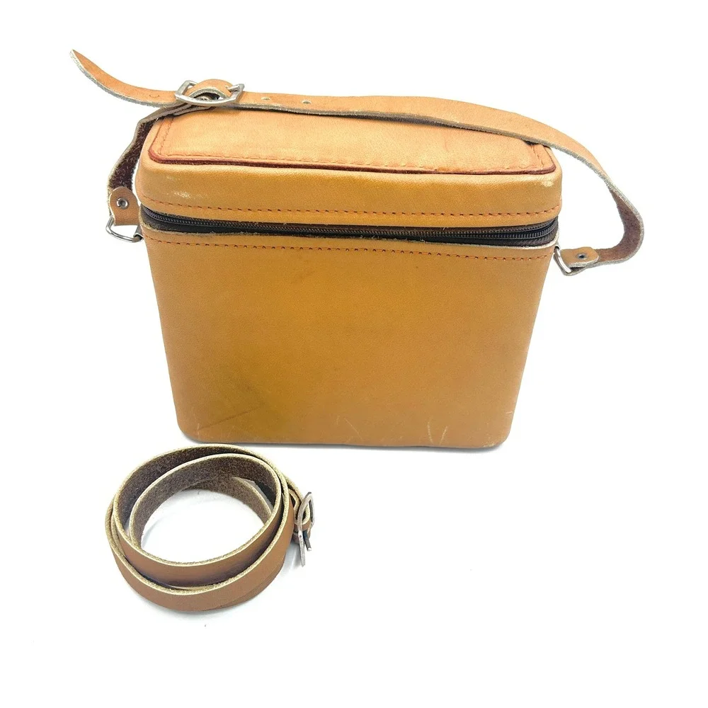 Vintage 1970s USA Leather Camera Case Bag for Compact Rangefinder Film Camera